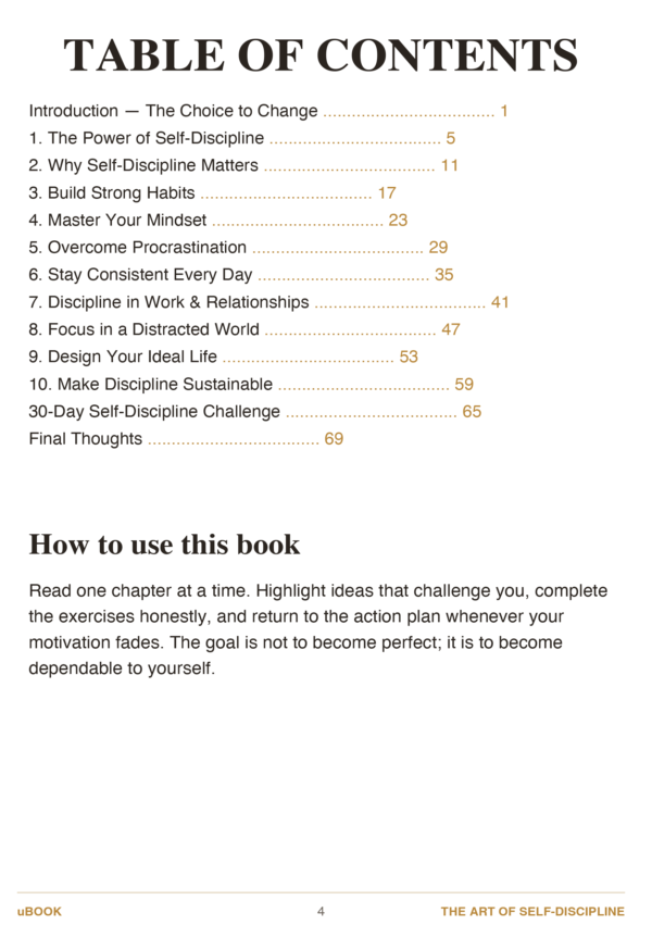 The Art of Self-Discipline